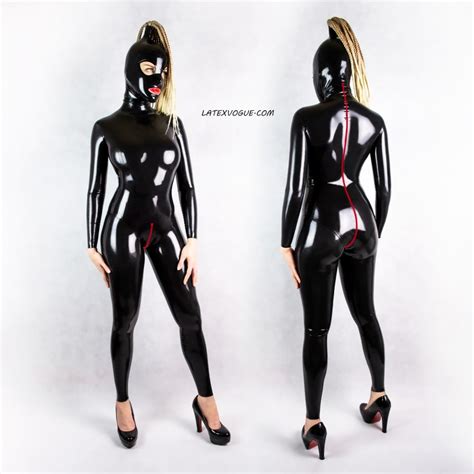 Female Latex Catsuit With Zipper