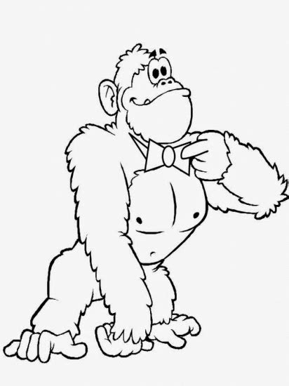 Baby Gorilla Coloring Pages at GetColorings.com | Free printable colorings pages to print and color