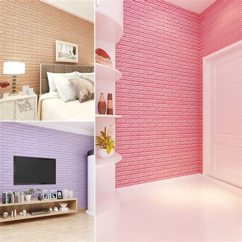 Diy Self Adhesive 3d Wall Stickers Bedroom Decor Foam Brick Room Decor