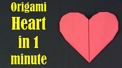Easy Origami Heart Valentine In 1 Minute Origami Easy Tutorial