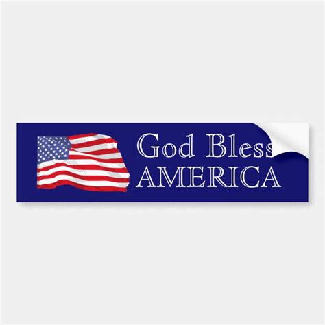 God Bless America Flag Bumper Sticker Zazzle