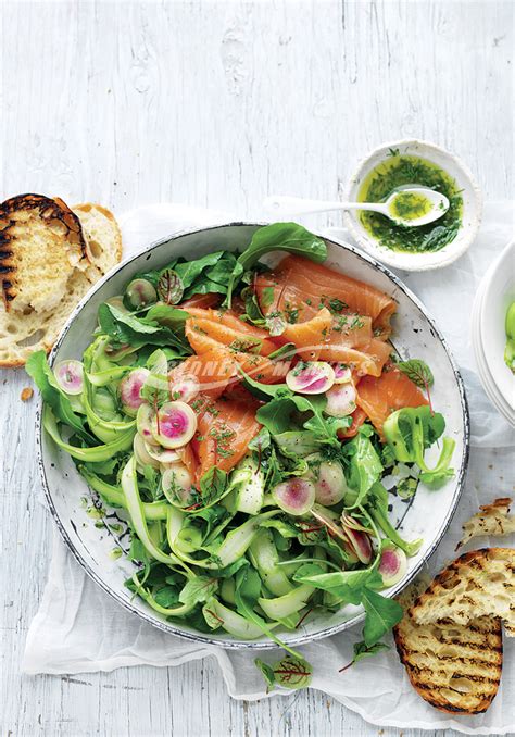 Get the recipe for smoked salmon salad sandwich. Sydney Markets - Asparagus, rocket & smoked salmon salad