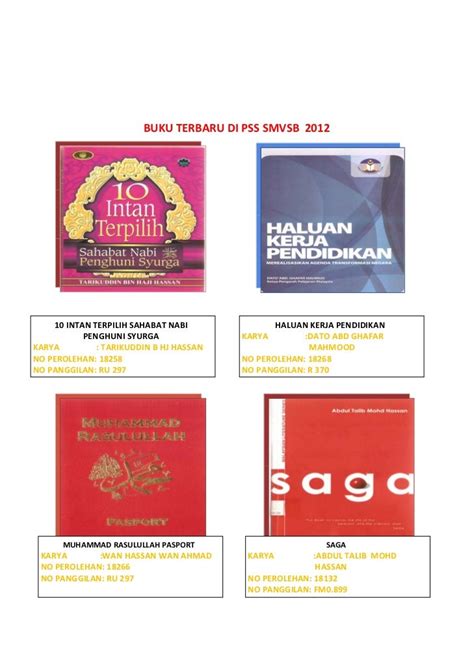 Buku Terbaru Di Pss Smvsb 2012