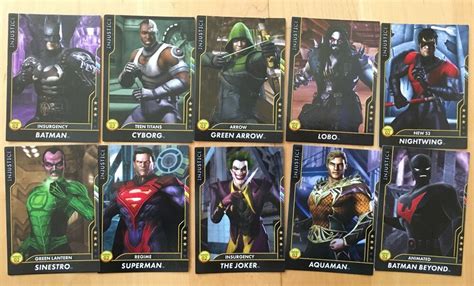 Injustice Cards Lot Of 15 Injustice Gods Among Us Arcade Regular