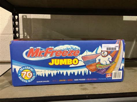 Case Of Mr Freeze Jumbo Freeze Pops 70 X 150ml