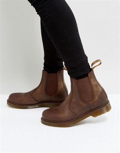 Dr Martens 2976 Chelsea Boots In Brown In Gaucho Modesens Brown Chelsea Boots Chelsea