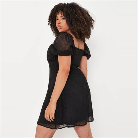 Missguided Ss Dobby Woven Milkmaid Mini Unclassified Missguided