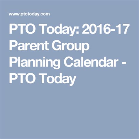 Pto Today 2020 21 Parent Group Planning Calendar Pto Today Parent