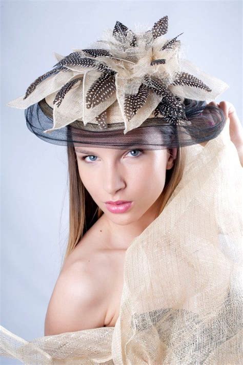 kentucky derby hat derby fascinator cream and black hat etsy wedding guest headpieces