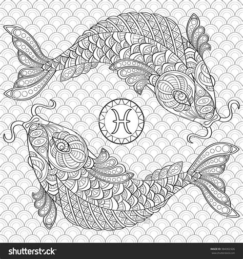 Add to favorites mermaid portrait with fish coloring page, adult fantasy pdf printable coloring book pages artbysamanthajean 5 out of 5 stars (376) $ 2.25. Pisces Coloring Pages at GetColorings.com | Free printable ...
