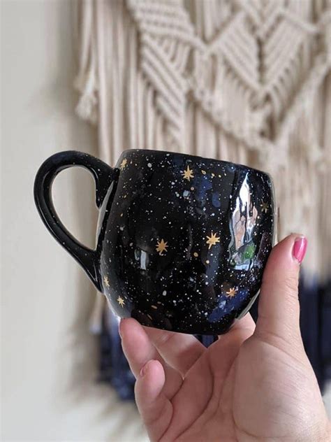 Galaxy Mug K Gold Night Sky Mug Celestial Coffee Mug Cup Of Stars