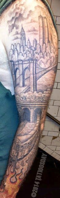 The dysfunctional employees of a tattoo parlor located in harlem, n.y. Tattoosday (A Tattoo Blog): New York City in Black and Gray | Tattoo blog, New york tattoo, Tattoos