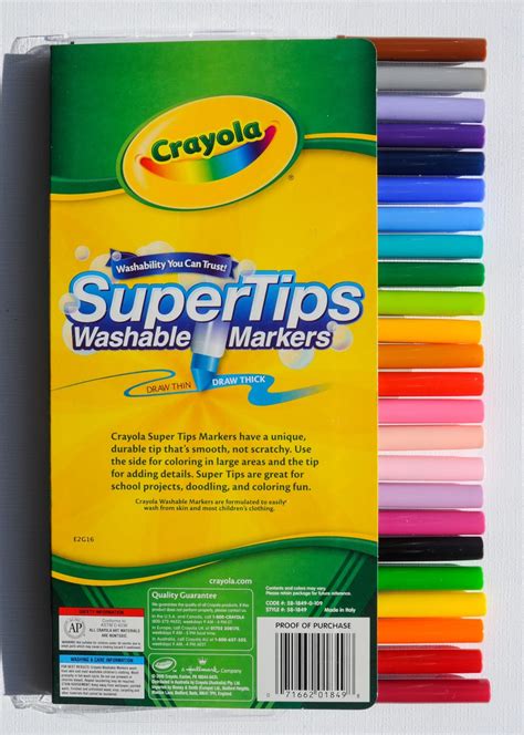crayola super tips washable markers what s inside the box jenny s crayon collection