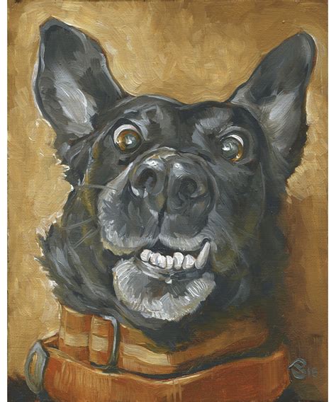 Daffy Dog Oil Painting Julia L Powell Art And Illustration
