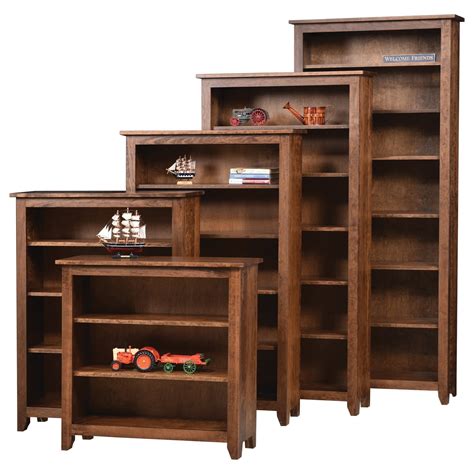 Ashery Oak Modern Mission Customizable Solid Wood Open Bookcase
