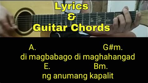 Yeng Constantino Kapag Ako Ay Nagmahal Lyrics Guitar Chords