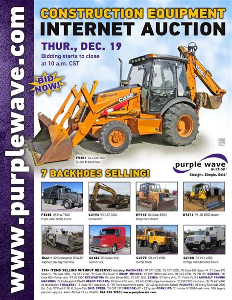 Construction Equipment Auction December 19 2013