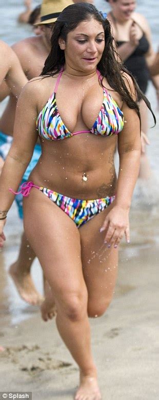 Jersey Shore S Deena Skips The Gym For A Tanning Session In A String Bikini Daily Mail Online