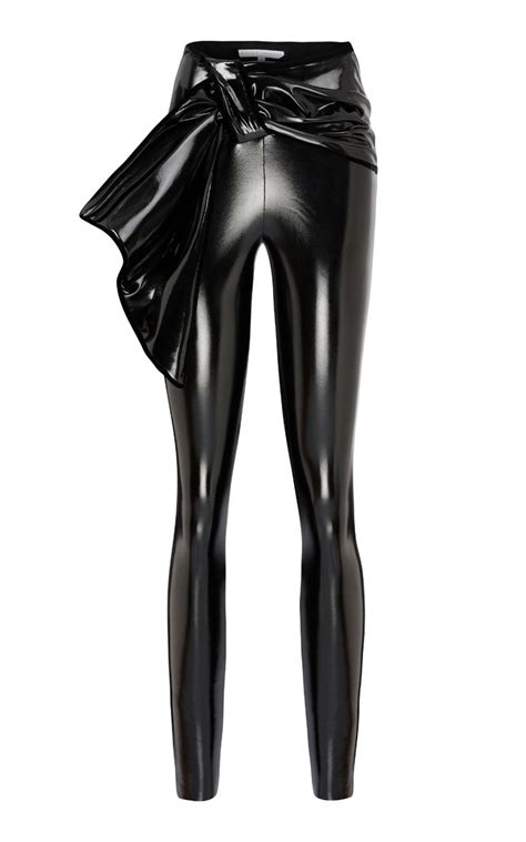 Raisa Vanessa Bow Detailed Patent Leather Pants 1045