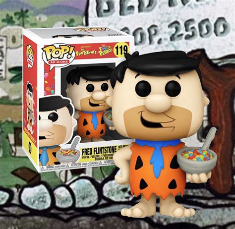 The Flintstones Fruity Pebbles Funko Pop Fred Flintstone With Cereal
