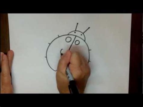 2) from the middle of the rectangle, draw one vertical and one horizontal line equally contour the ladybug, trying to vary the thickness and darkness of the line. How to Draw a Ladybug Step by Step Easy Drawing Tutorial ...