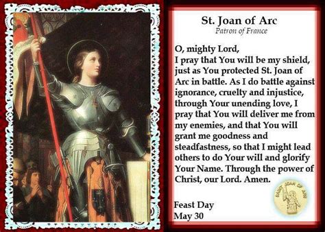 Joan Of Arc Saint Quotes Catholic Catholic Prayers Catholic Saints