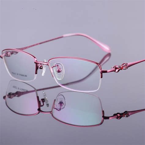 Viodream Fashion High Grade Ultralight Pure Titanium Semi Rimless Glasses Frames Beautiful