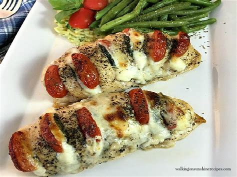 Stuff pockets with tomato slices, basil and mozzarella. Hasselback Chicken Stuffed with Mozzarella, Tomato and Basil