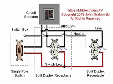 Switched Split Outlet Wiring Diagrams Mr Electrician Outlet Wiring