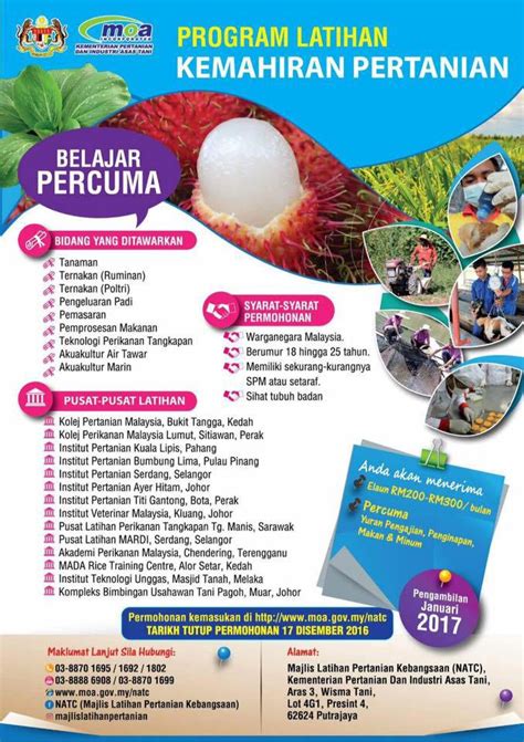 Dana malaysia social innovation (mysi). Program Latihan Kemahiran Pertanian Ambilan 2017 ...