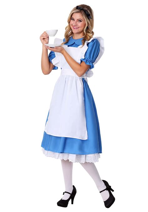 Deluxe Alice In Wonderland Dress Womens Alice Costume