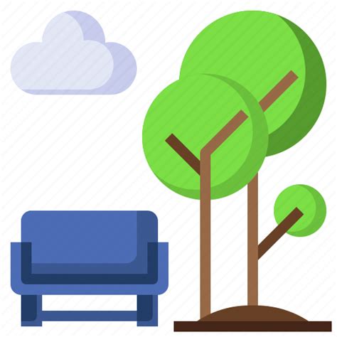Landscape Nature Park Trees Icon Download On Iconfinder