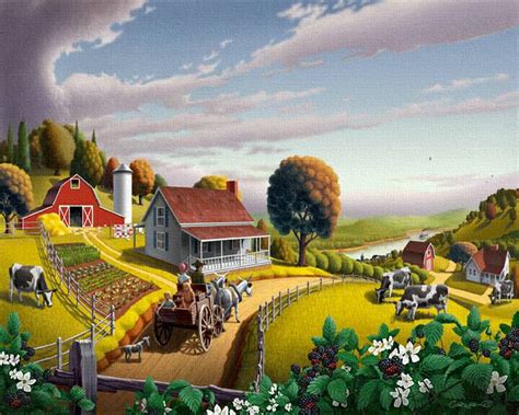 I Want To Share These Country Farm Landscape Paintings Norcross Oil