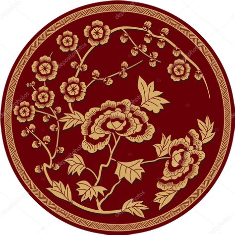 Chinese Traditional Floral Pattern — Stock Vector © Leshabur 11341912