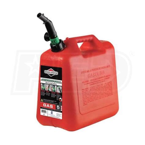 Briggs And Stratton 85053 5 Gallon Plastic Spill Proof Gas Can