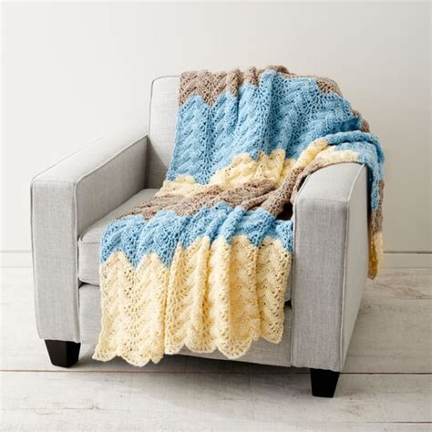 Caron® One Pound™ Seaside Ripple Crochet Afghan