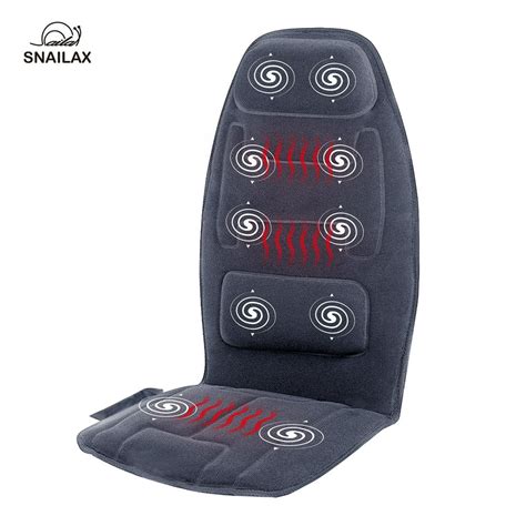 Snailax Massage Seat Cushion With Heat Extra Memory Foam Support Massage Pad Vibration Heating