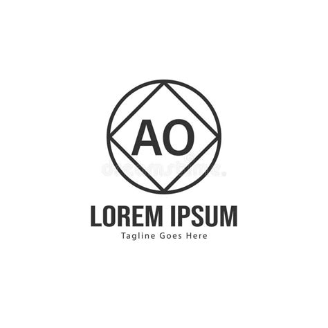 Ao Letter Logo Design Creative Modern Ao Letters Icon Illustration