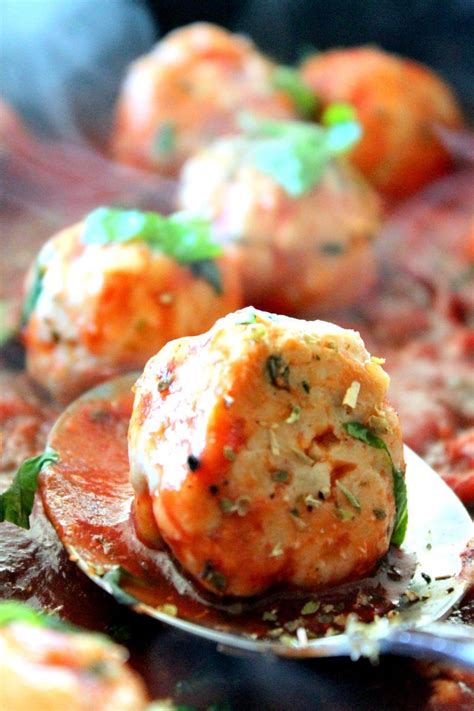 A quick but very tasty sauce to add to already prepared frozen meatballs. Healthy Turkey Meatballs in Tomato Basil Sauce | Ambitious ...