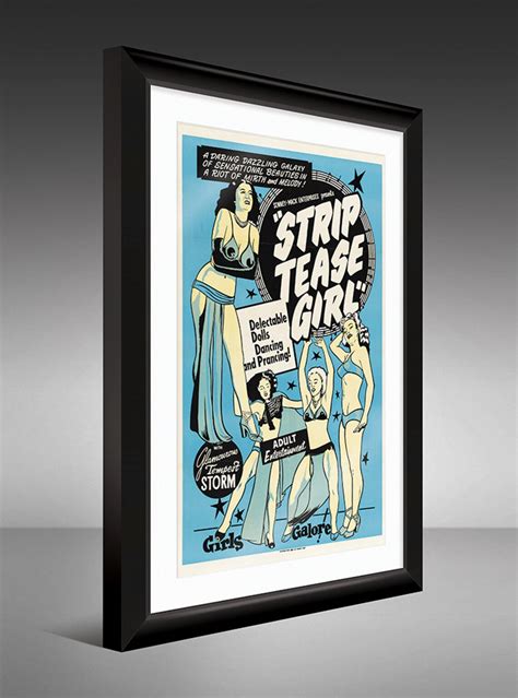 affiche de film vintage strip tease girl 1952 12x18 etsy france