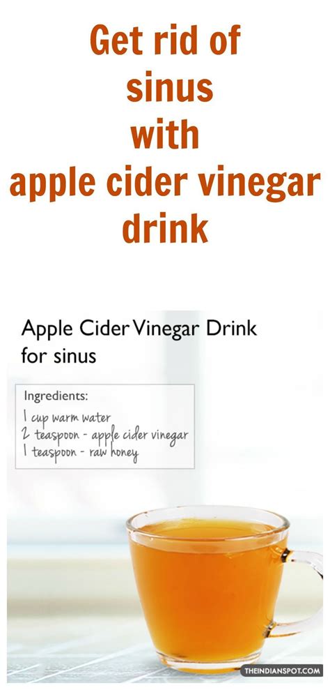 Simple Apple Cider Vinegar Drink For Sinus Infection Natural Remedies