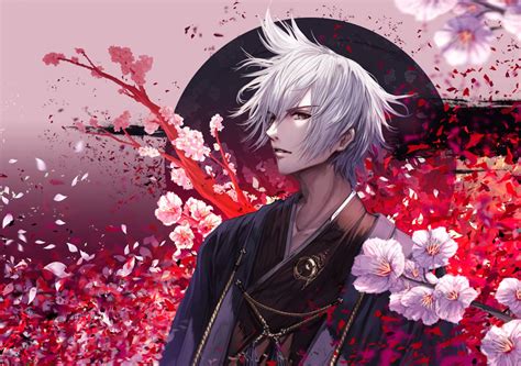 See more ideas about anime, anime guys, anime boy. Anime male flowers japanese clothes male original white ...
