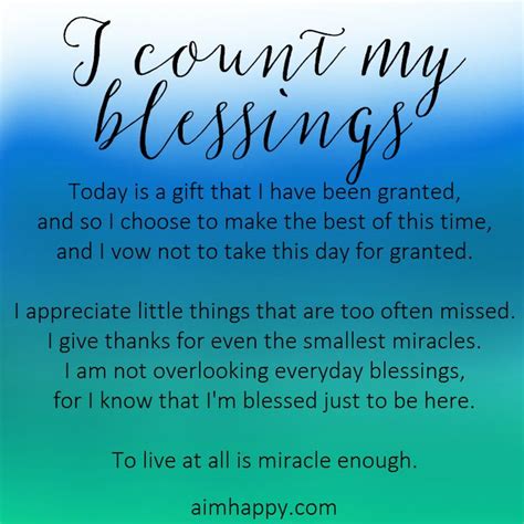 An Affirmation To Count Your Blessings Because Life Is A Miracle