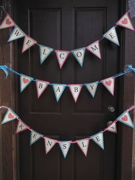 Get ready to celebrate your new arrival! Welcome Home Baby Pennant by SpecialMomentsCrafts on Etsy ...