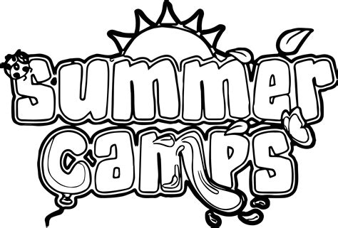 Olaf is one of the major. Summer Camps Text Coloring Page | Wecoloringpage.com