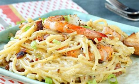 Shrimp Spaghetti Carbonara Wine Food Pairing Spaghetti Carbonara