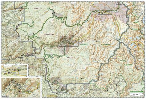 Wandelkaart Topografische Kaart 206 Yosemite National Park National