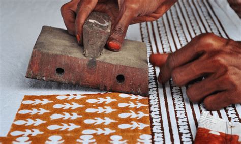 Hand Block Printing Of Ahmedabad Textiles Of India