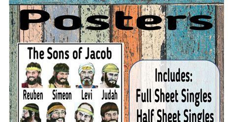 The 12 Sons Of Jacob Posters Biblefun Secpdf Sons Of Jacob Bible