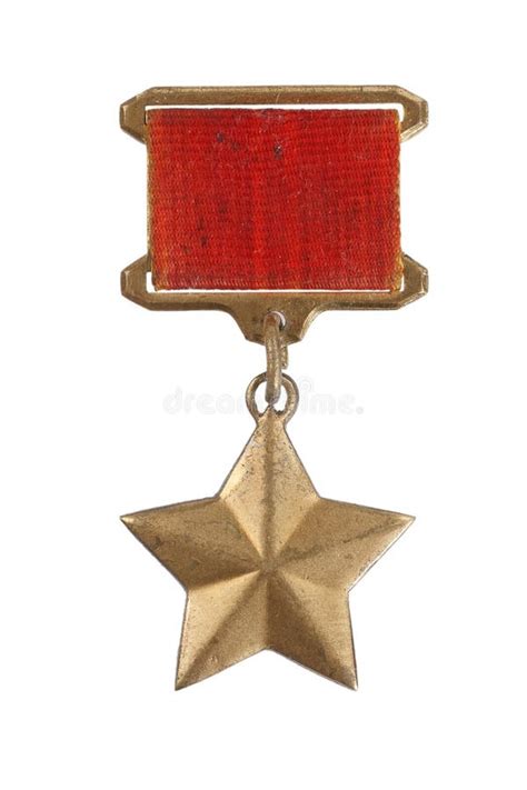 La Medalla De La Estrella Del Oro Es Las Insignias Especiales De Heroof La Unión Soviética